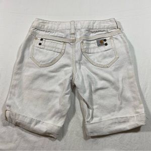 Carhartt White Jean Shorts Kids Sz 8 Unisex